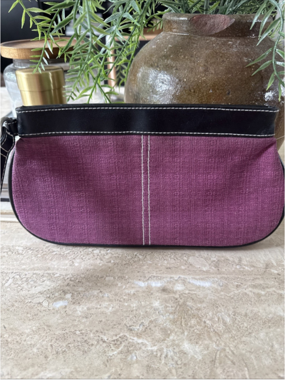 Victoria's Secret Pink Canvas Cotton Clutch Travel Makeup Bag Pouch NWOT